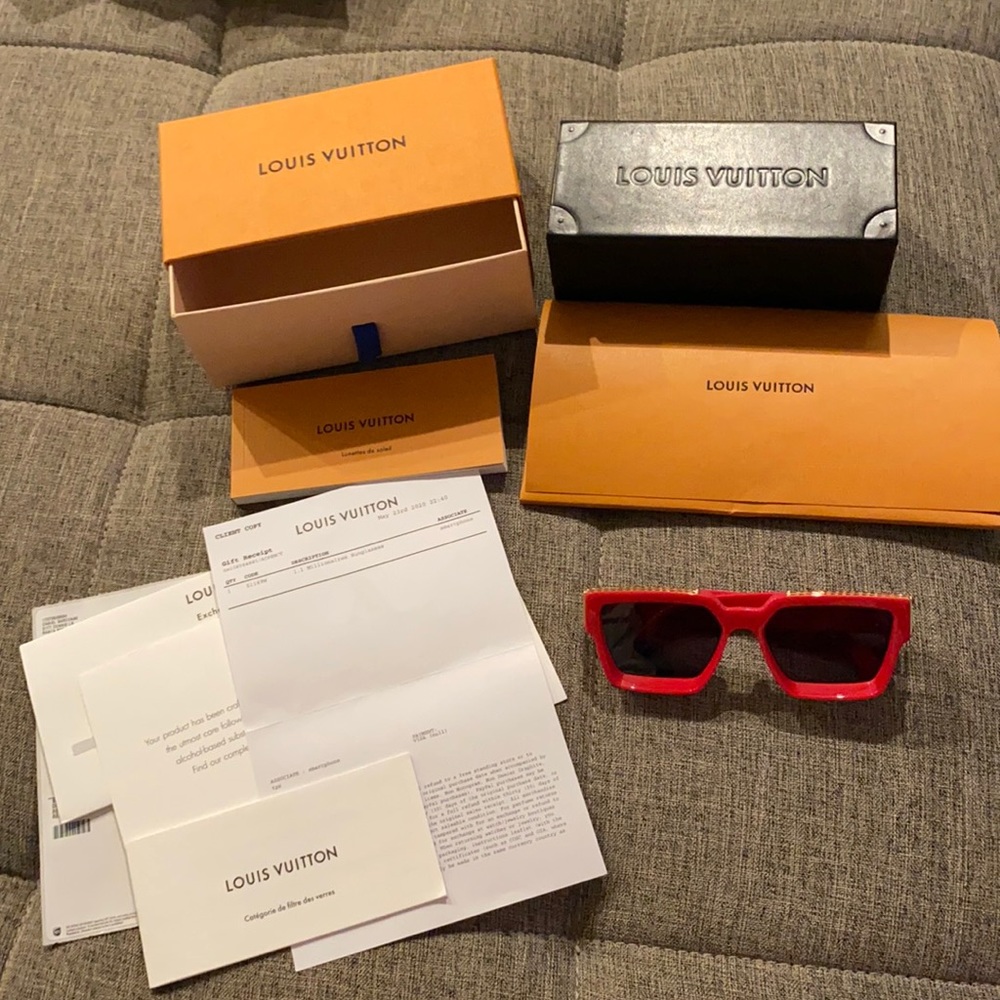 Louis Vuitton 1.1 MILLIONAIRES SUNGLASSES in red